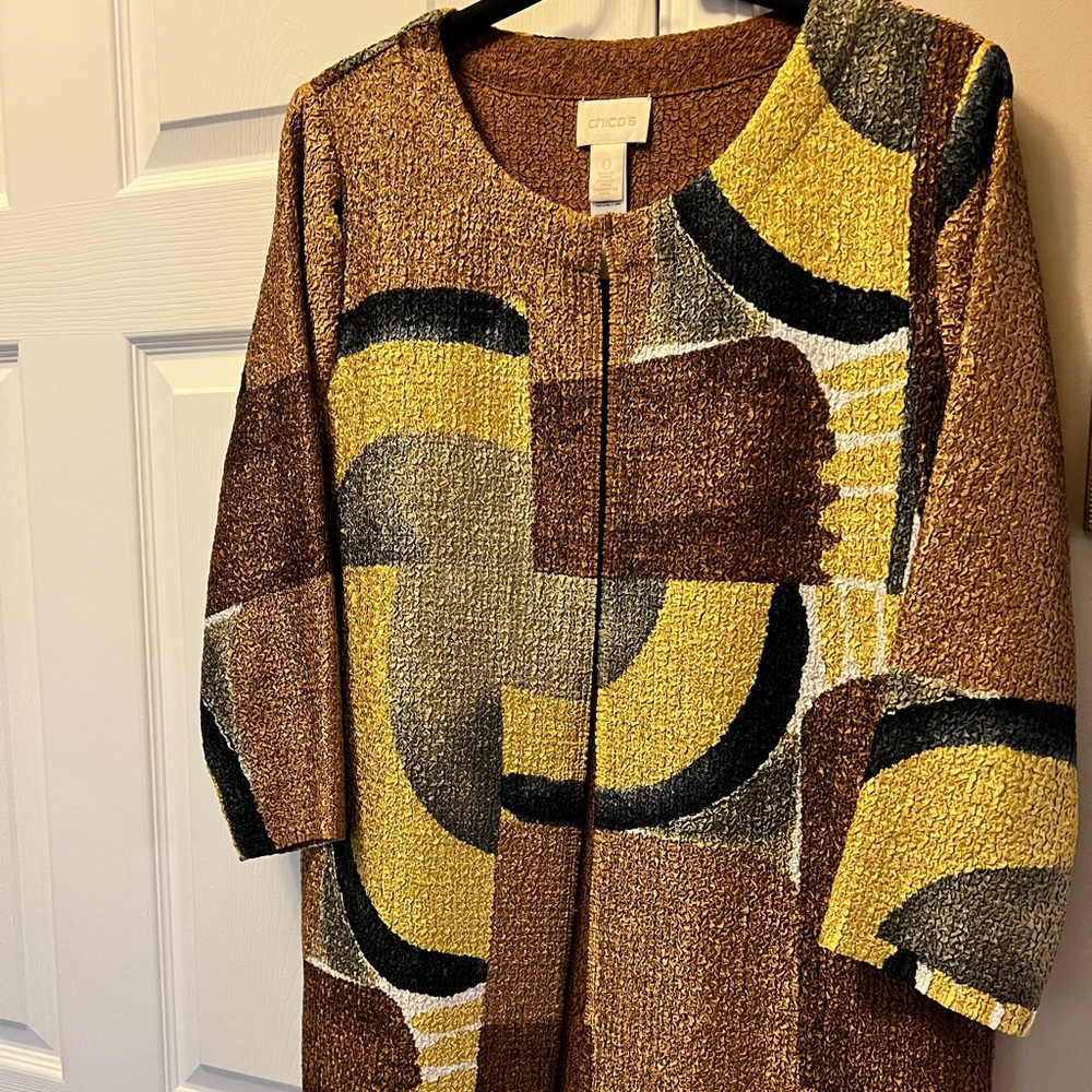 CHICO’S SIZE 0 LONG JACKET